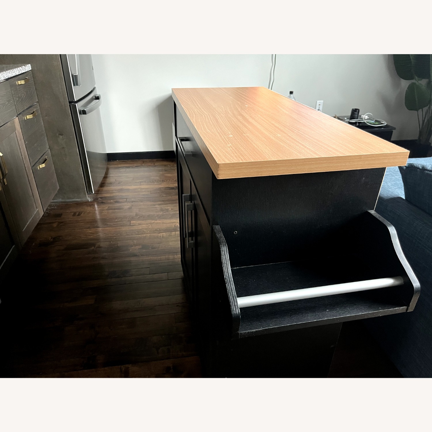 Wayfair Black Wood Bar Cart - image-1