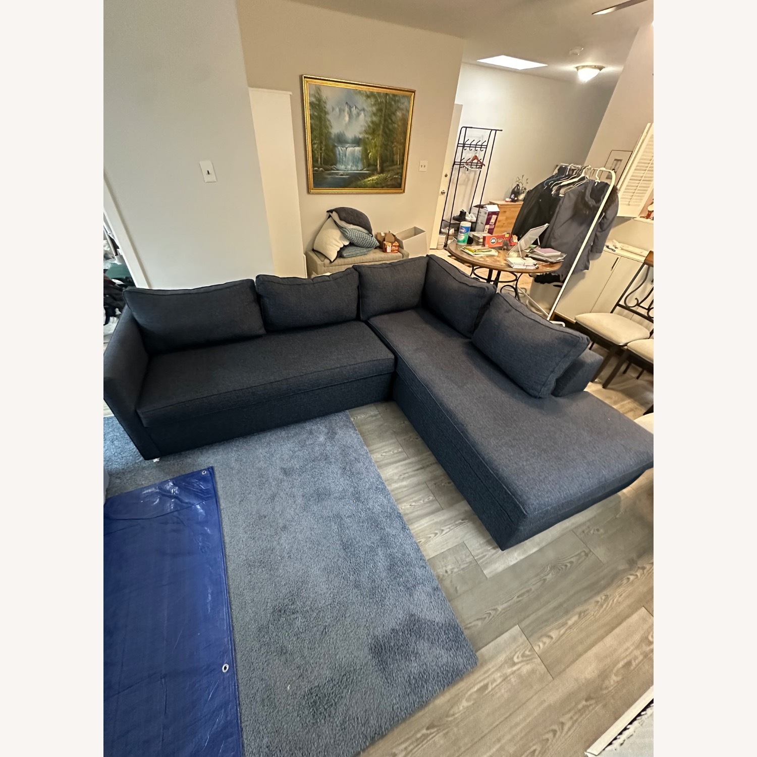 West Elm Harris Midnight Blue 2 Piece Sectional - image-6