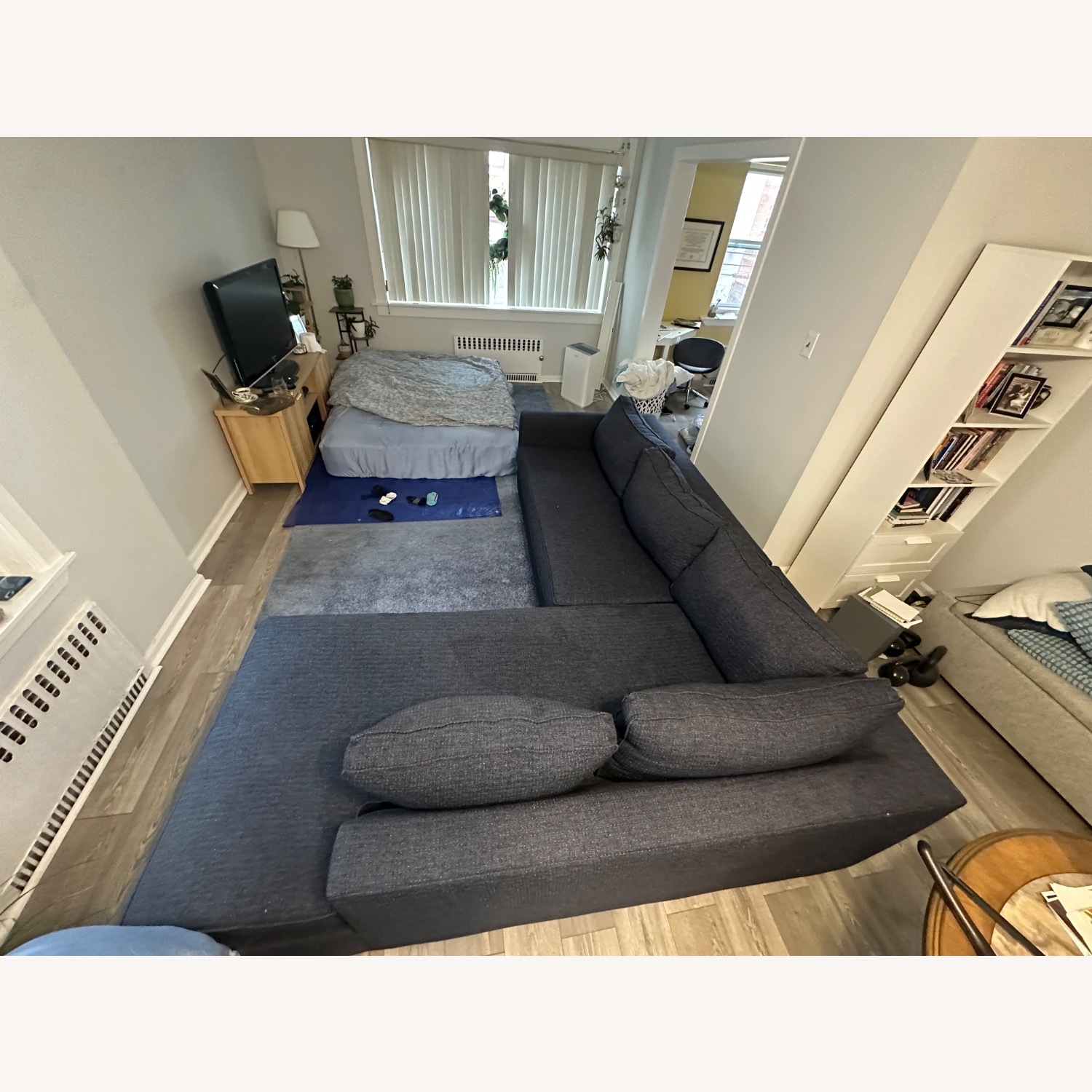 West Elm Harris Midnight Blue 2 Piece Sectional - image-4