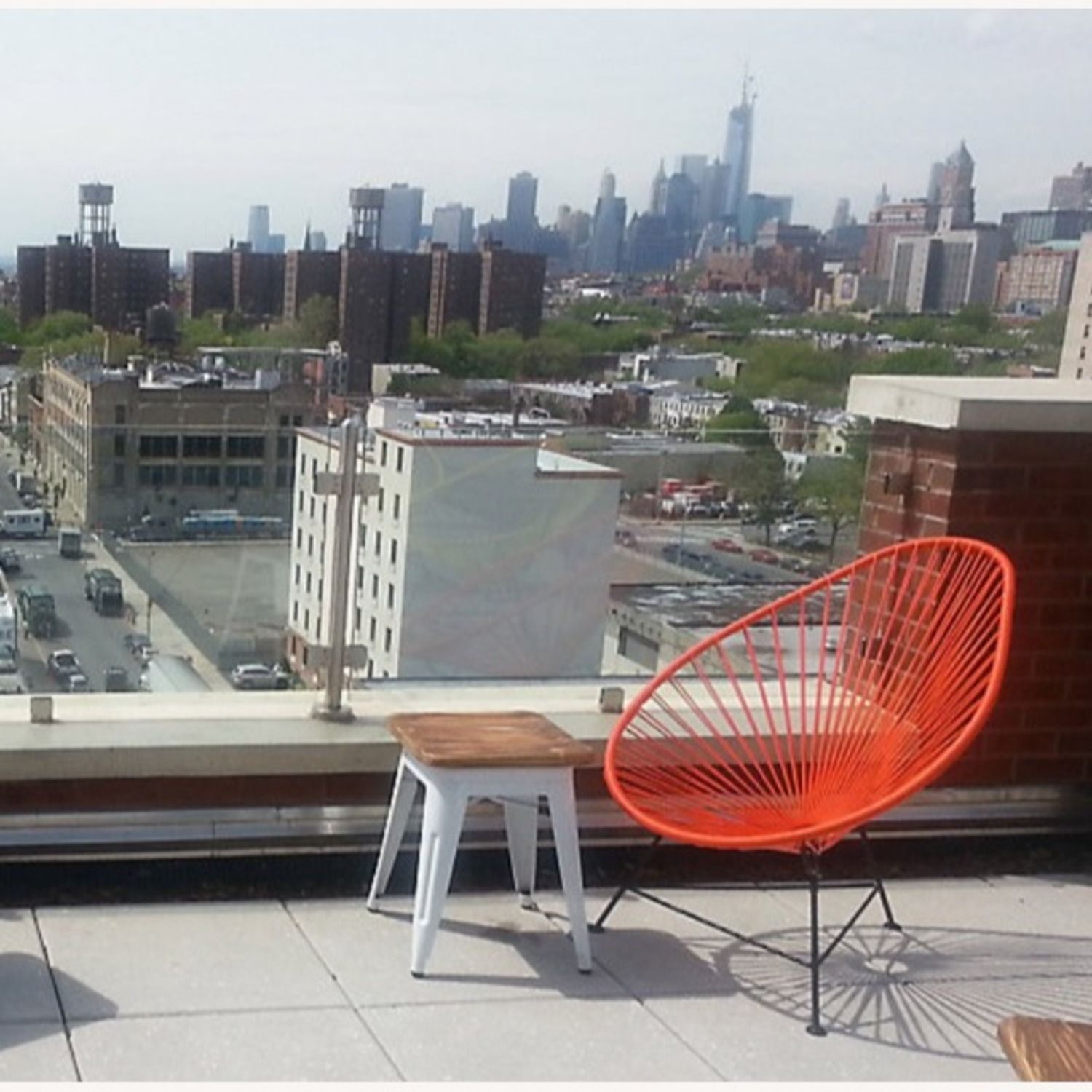 Lumens By Innit Designs Red Metal Accent Chair - image-4