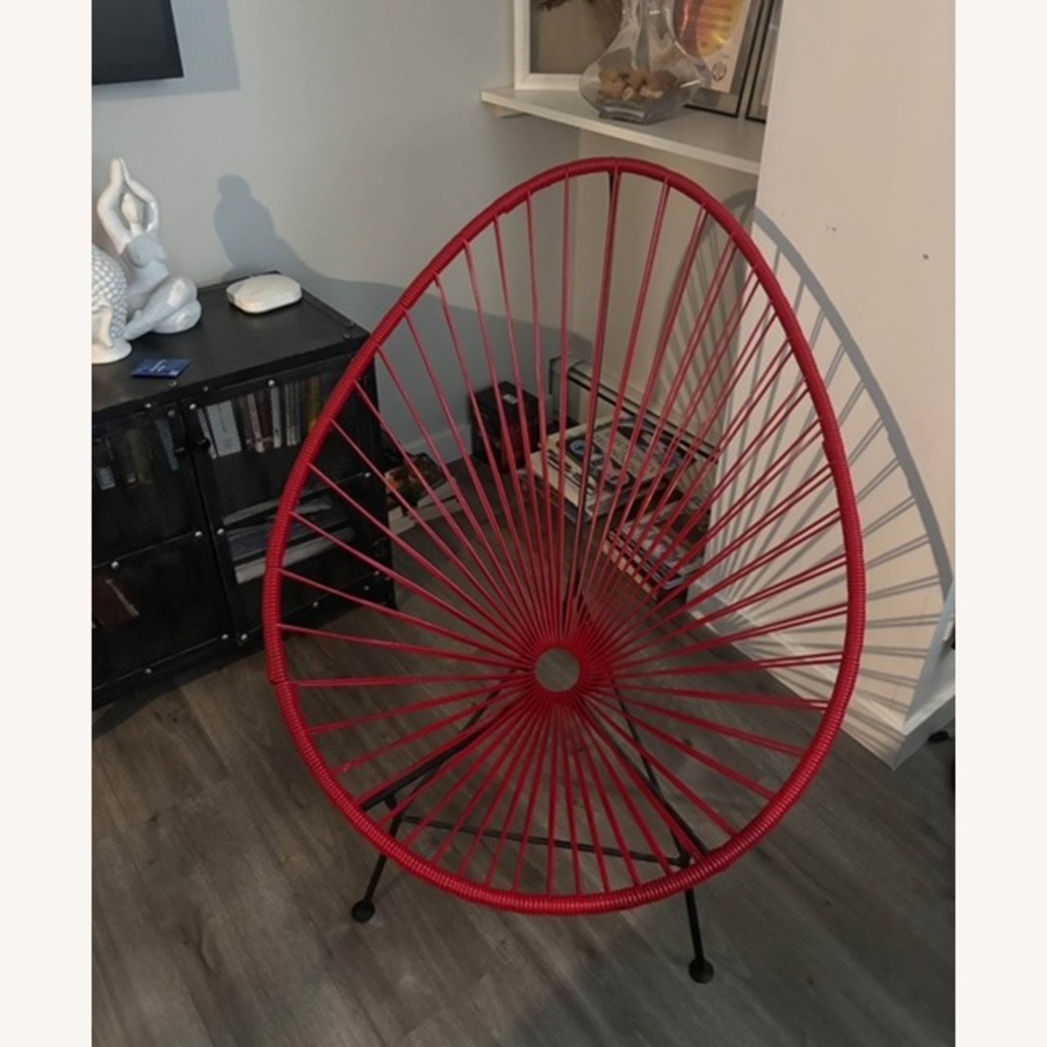 Lumens By Innit Designs Red Metal Accent Chair - image-6