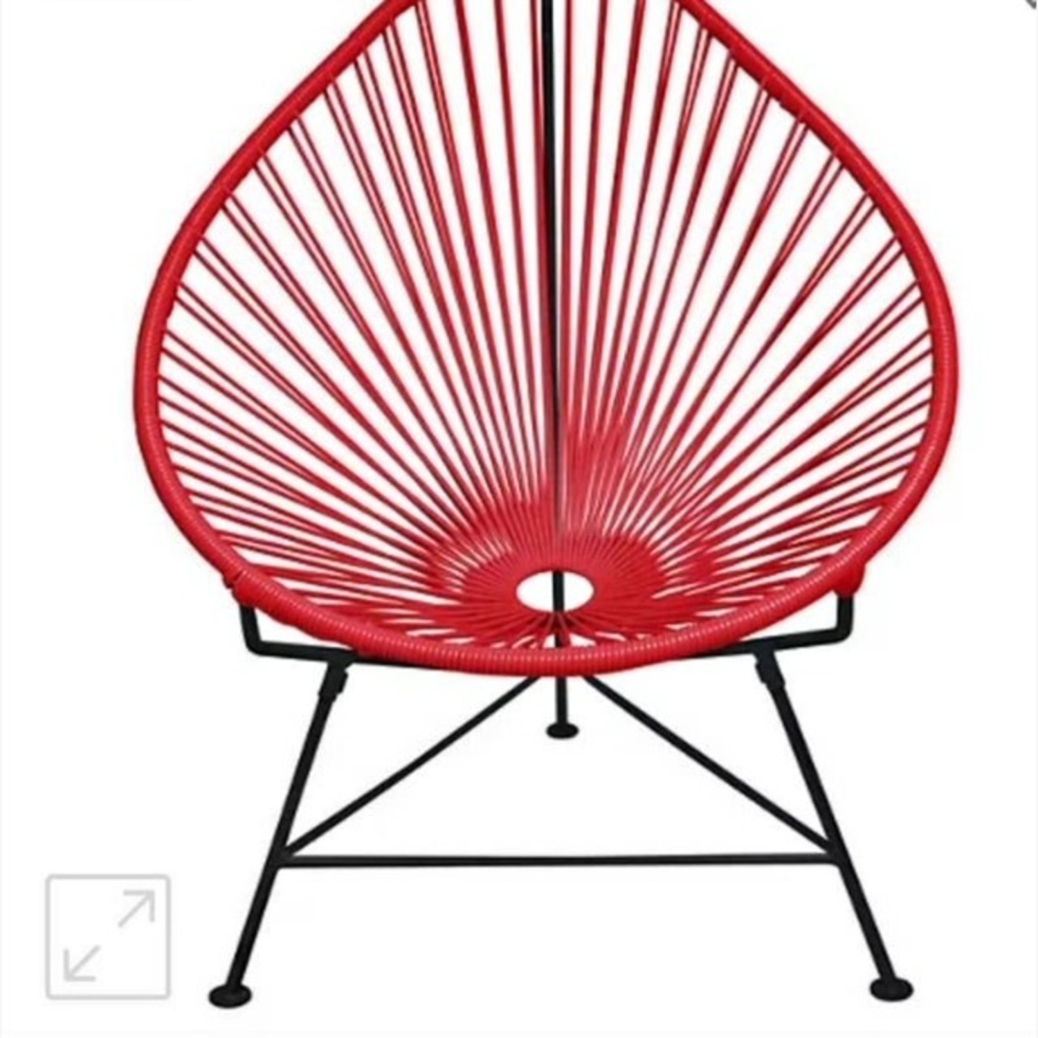 Lumens By Innit Designs Red Metal Accent Chair - image-2