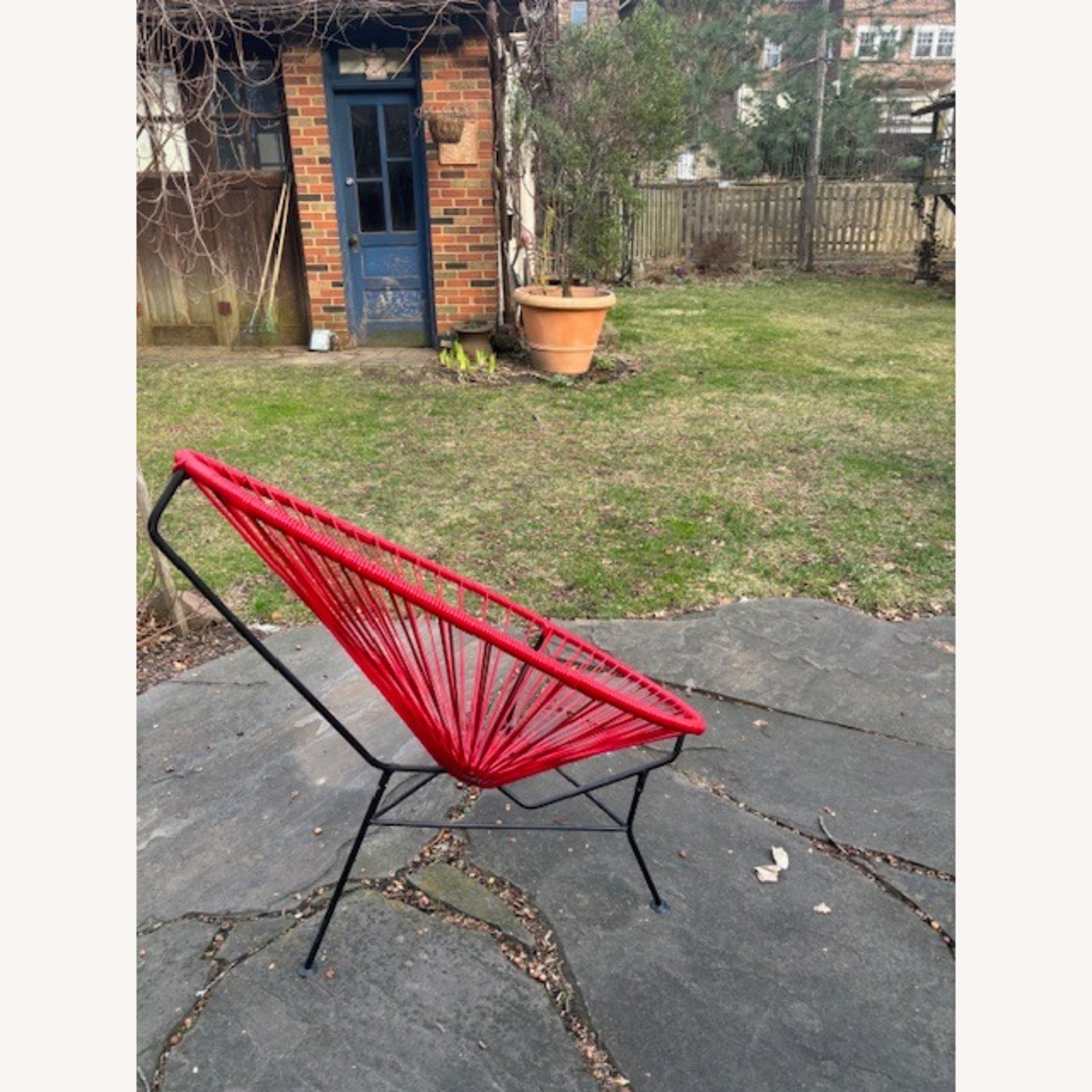 Lumens By Innit Designs Red Metal Accent Chair - image-3