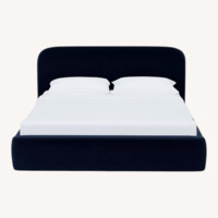 Lulu & Georgia Nabiha Navy Velvet Bed