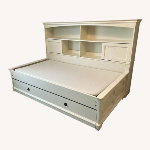 Used White Wood Twin Bed for sale on AptDeco