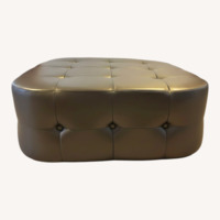 Tufted Leather Ottoman