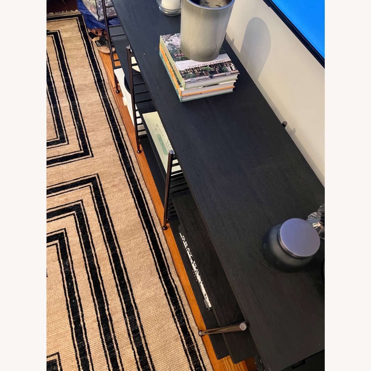 CB2 Scala Black Wood Console Table - image-1