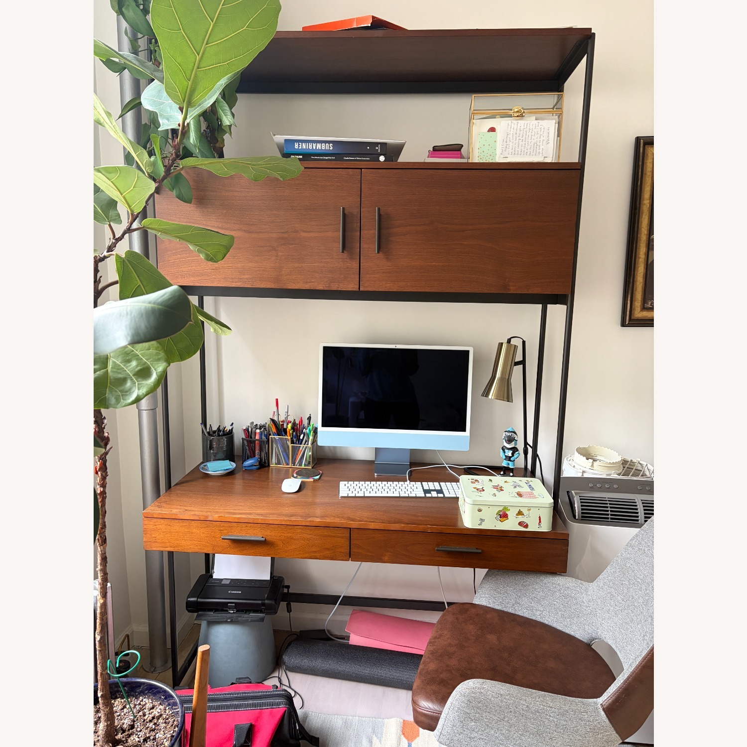 West Elm Industrial Storage Desk - image-1