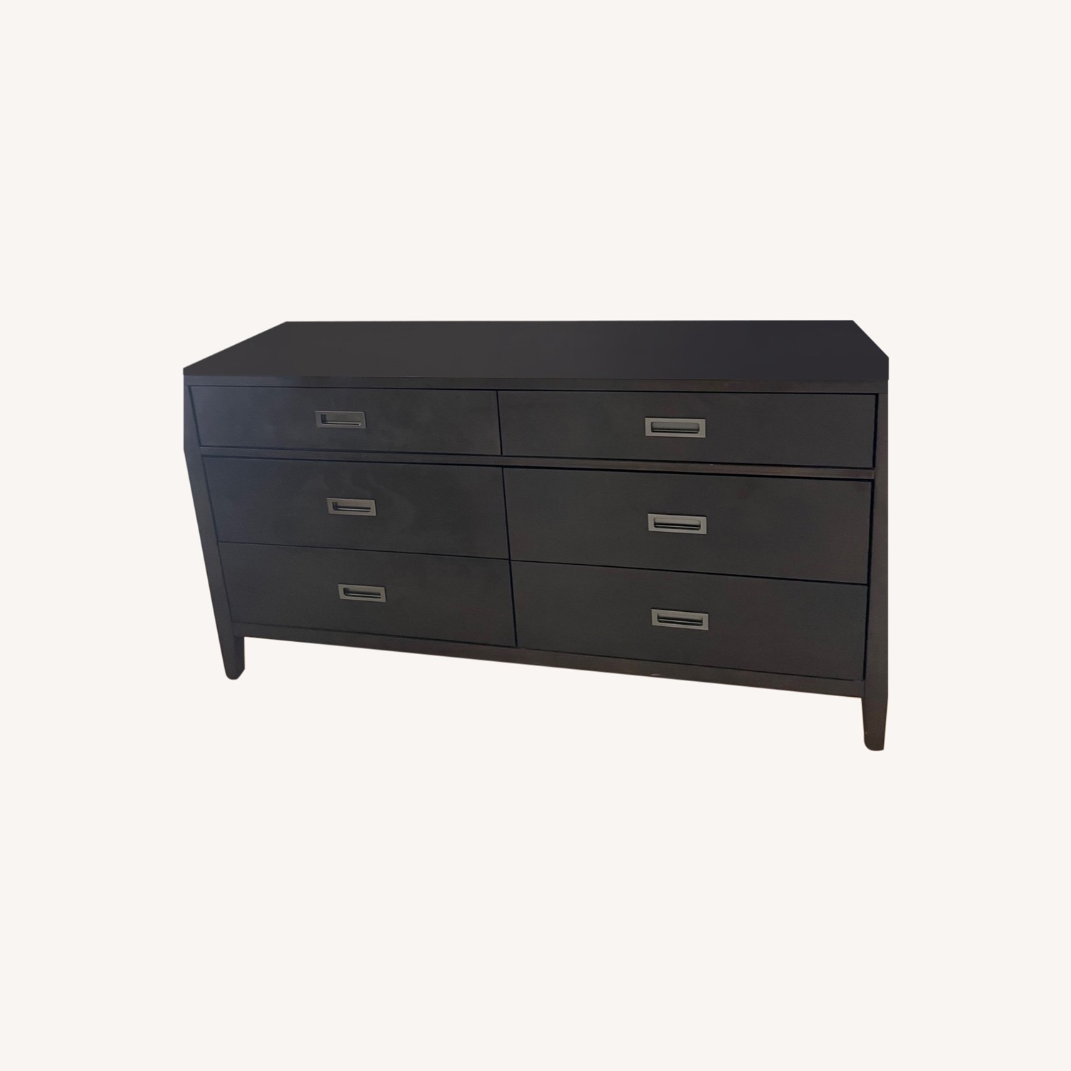 Crate & Barrel Arch Dark Wood Dresser (6 Drawers) - image-4
