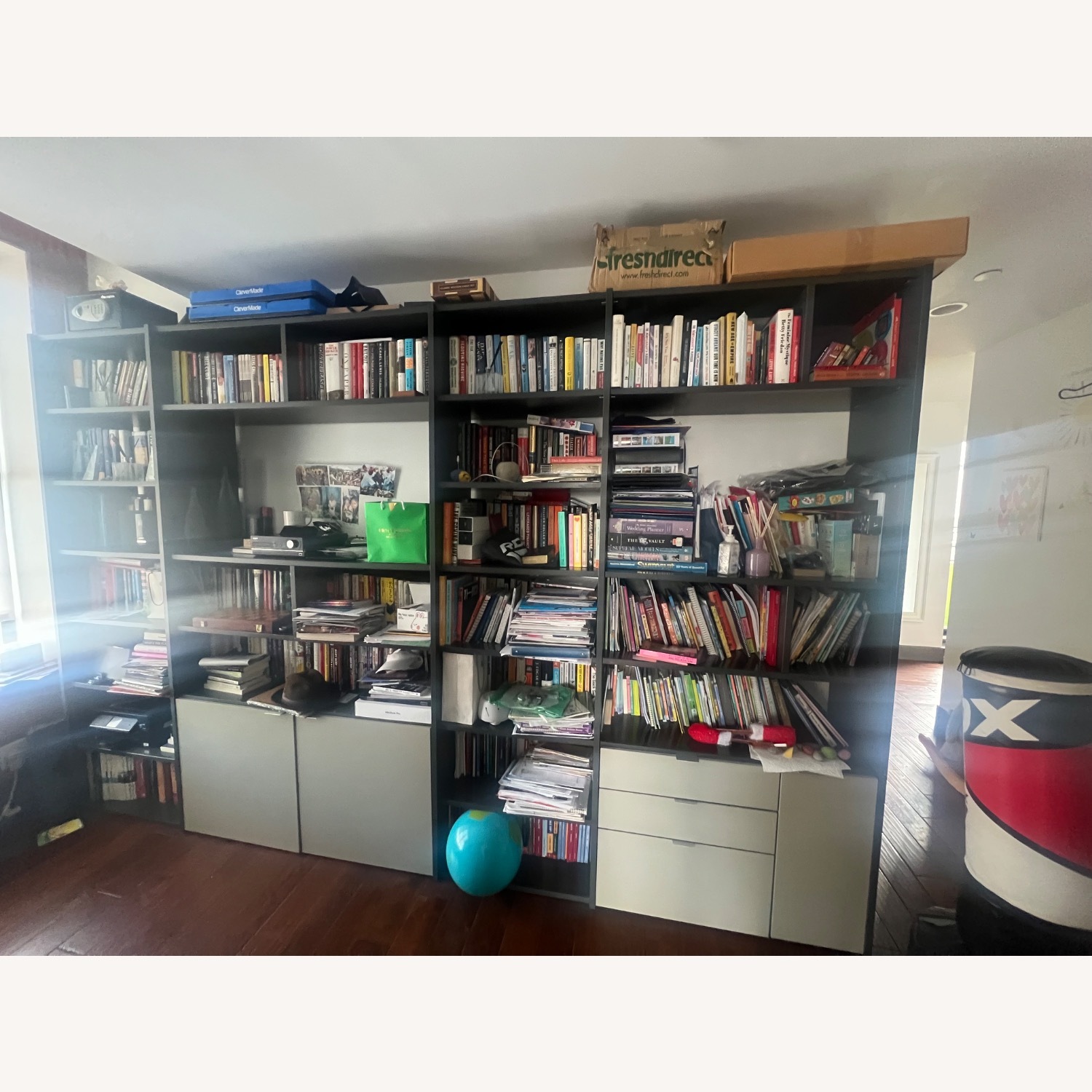 BoConcept Lugano Light Gray Wood Wall Unit - image-1