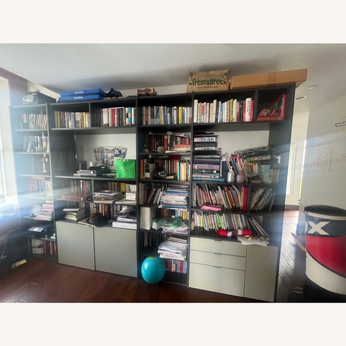 Used BoConcept Lugano Light Gray Wood Wall Unit for sale on AptDeco