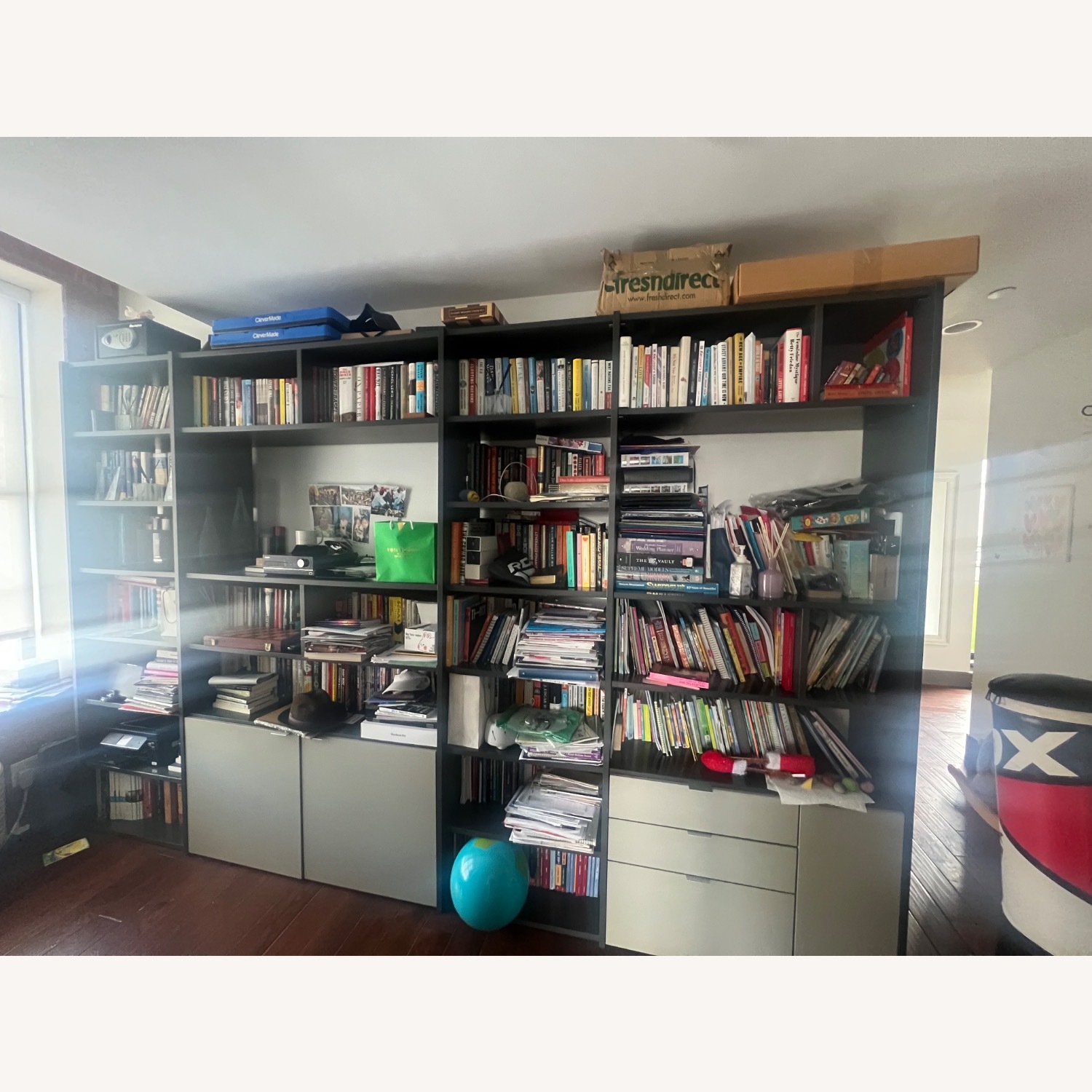 BoConcept Lugano Light Gray Wood Wall Unit - image-3