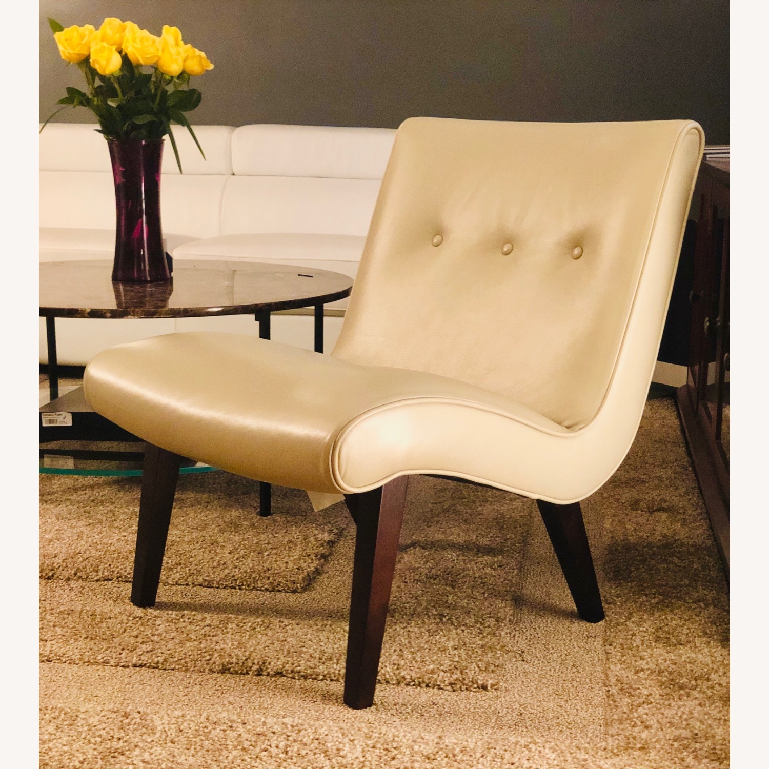 Room & Board Natural Faux Leather Armchair - image-16