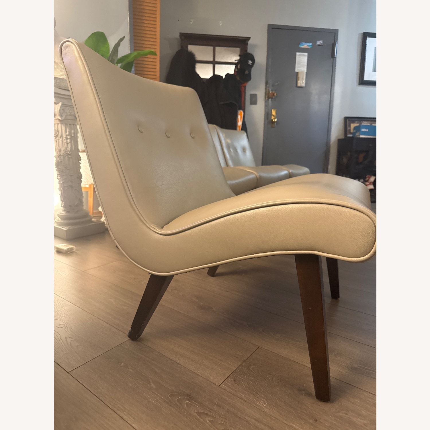 Room & Board Natural Faux Leather Armchair - image-2