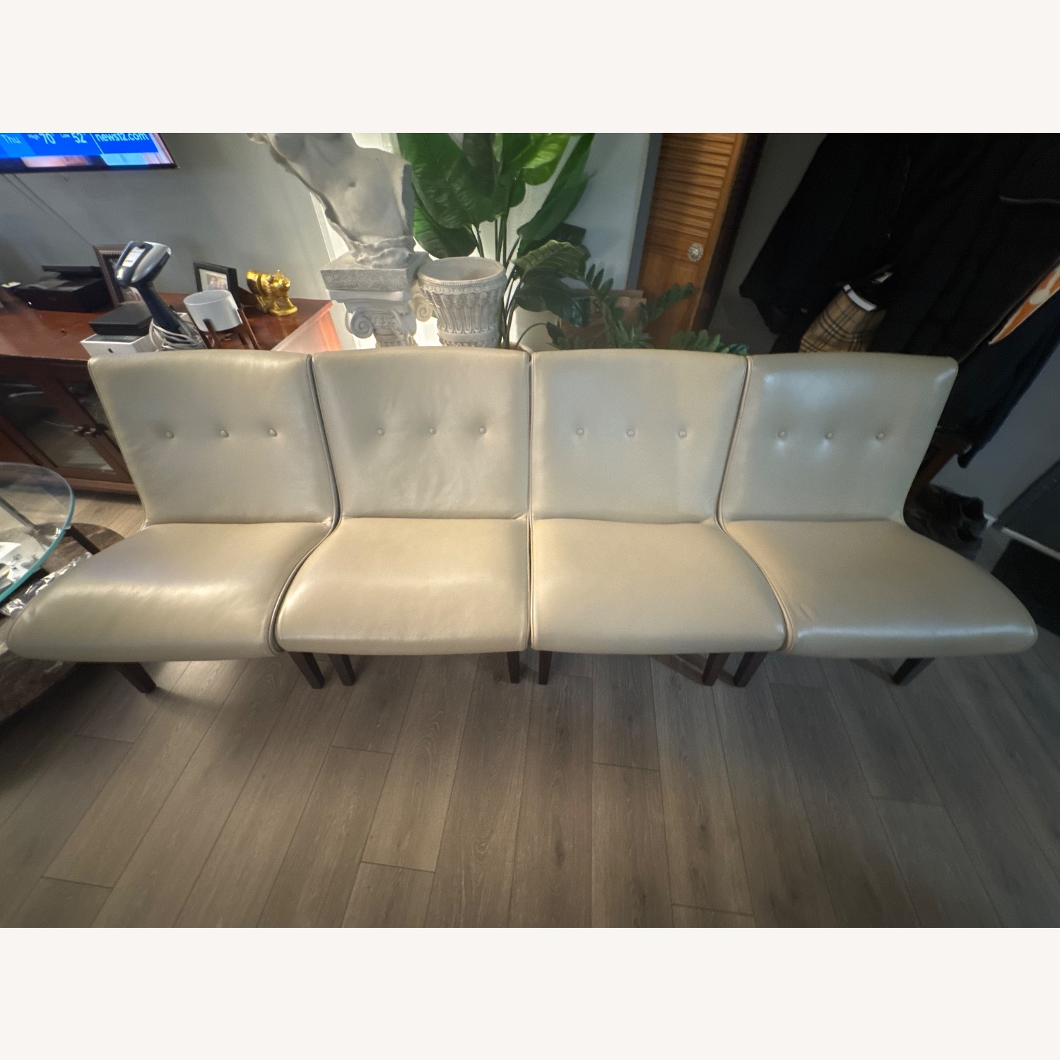 Room & Board Natural Faux Leather Armchair - image-1