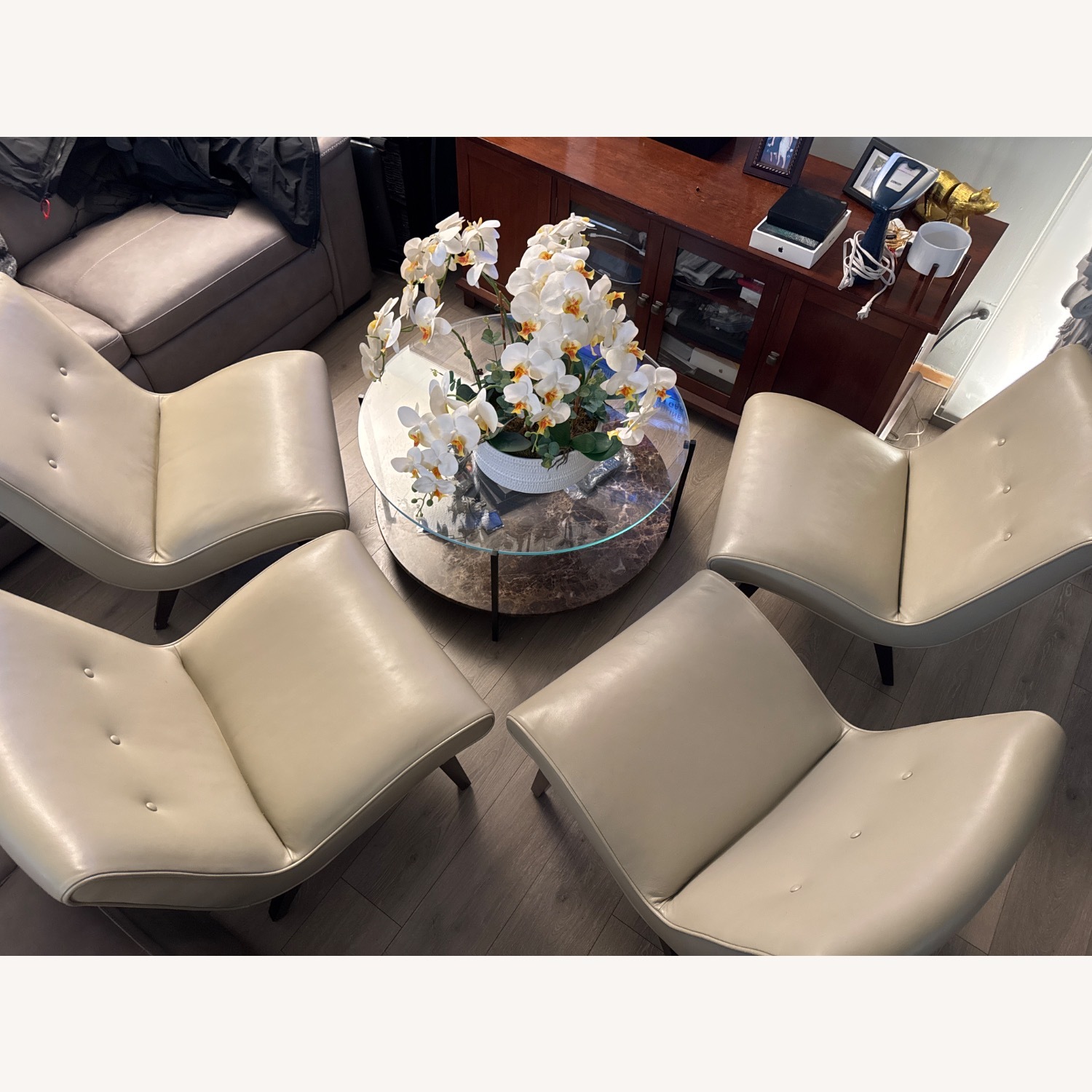 Room & Board Natural Faux Leather Armchair - image-12