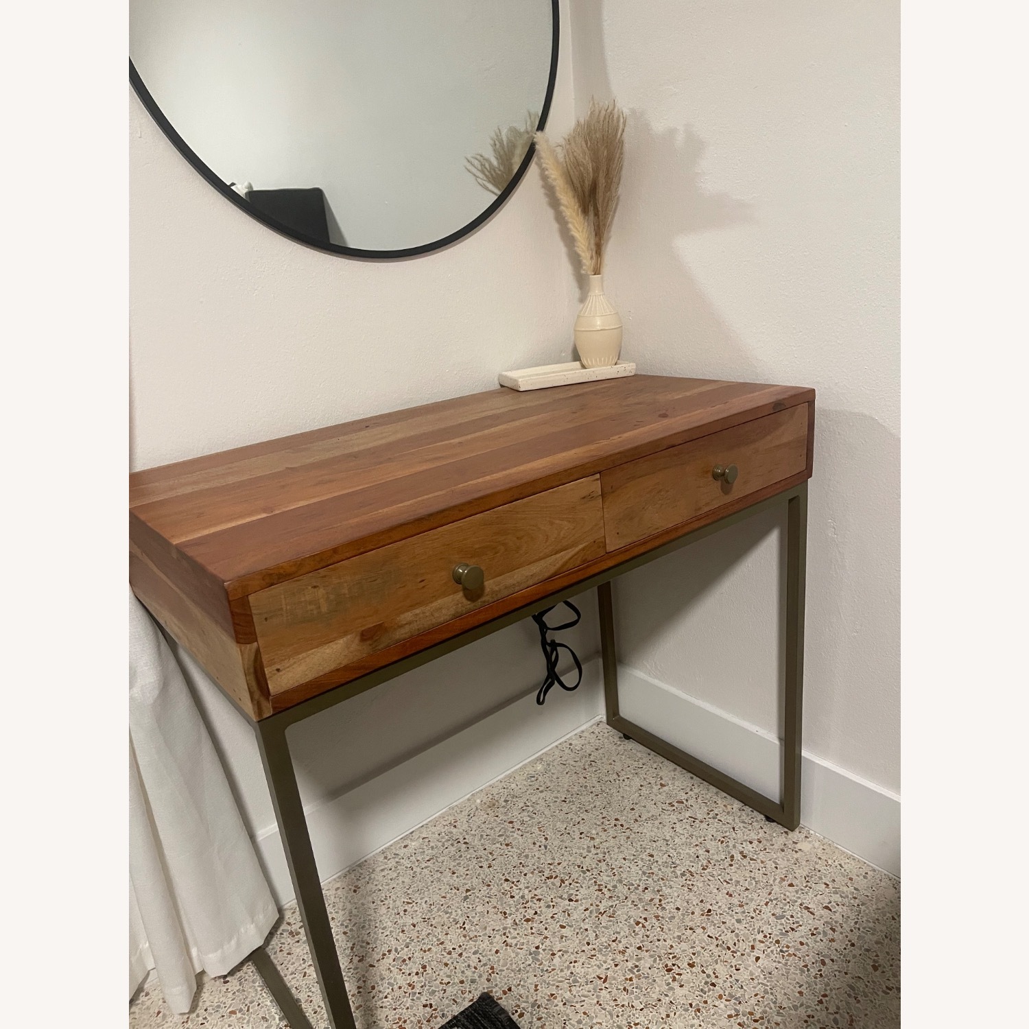 Natural Wood Desk - image-2