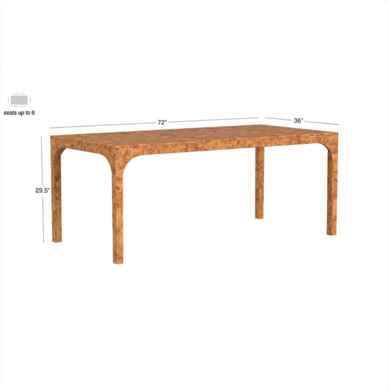 CB2 Aqua Virgo Burl Dining Table - image-9