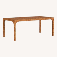 CB2 Aqua Virgo Burl Dining Table