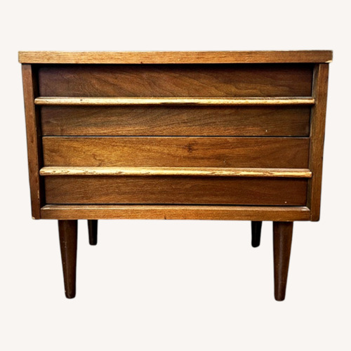 Used Vintage/Antique Mcm Dark Brown Wood Nightstand for sale on AptDeco