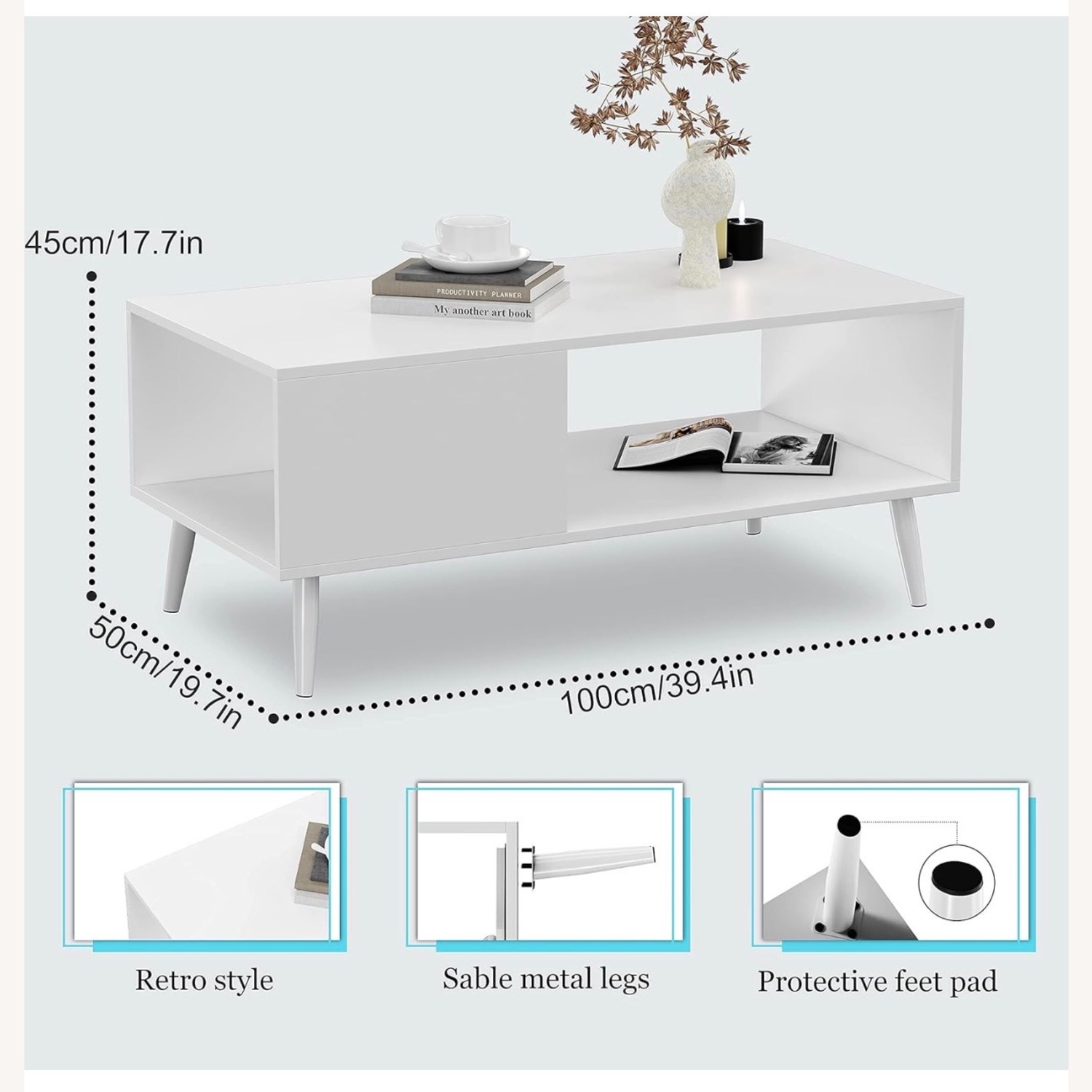 Modern wood coffee table - image-5