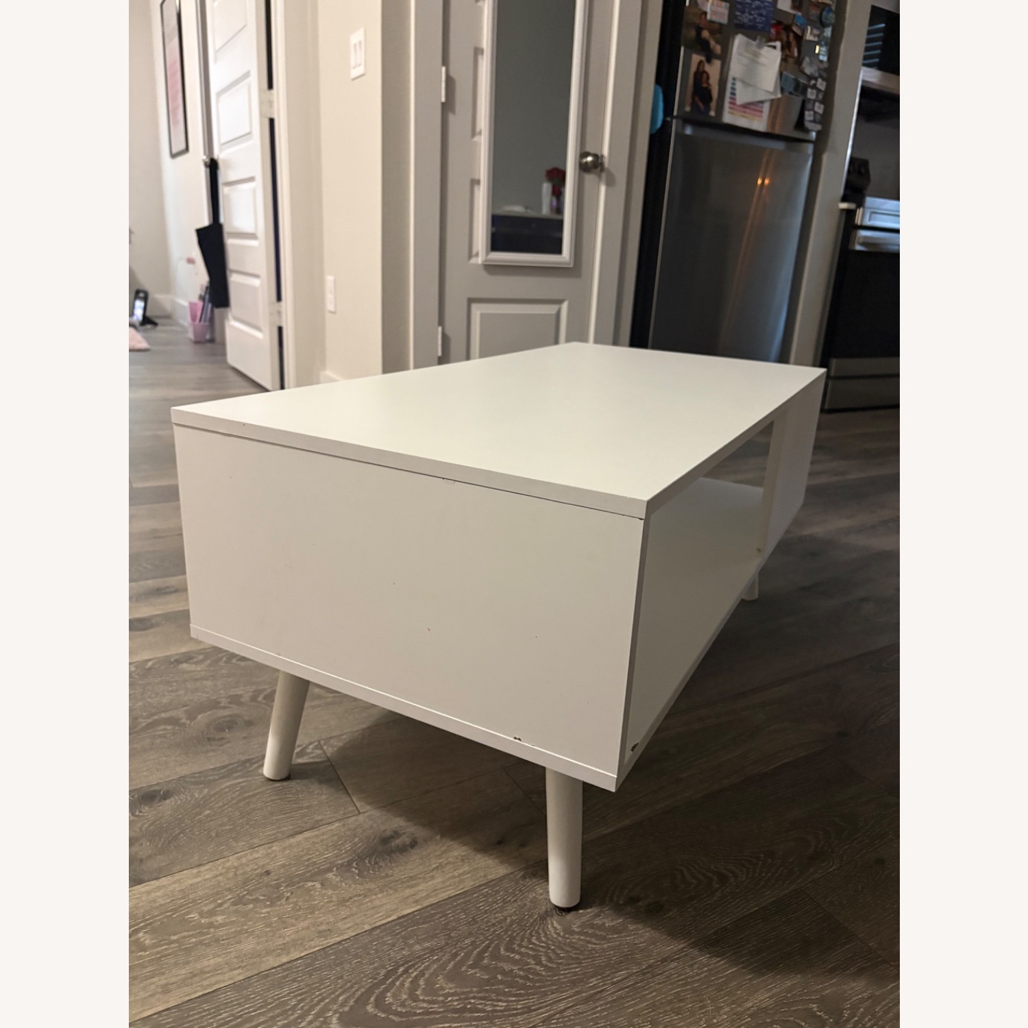 Modern wood coffee table - image-2