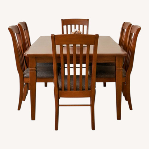 Used Dark Brown Dining Set for sale on AptDeco