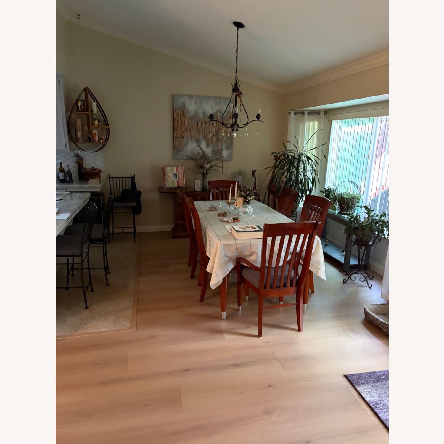 Dark Brown Dining Set - image-3