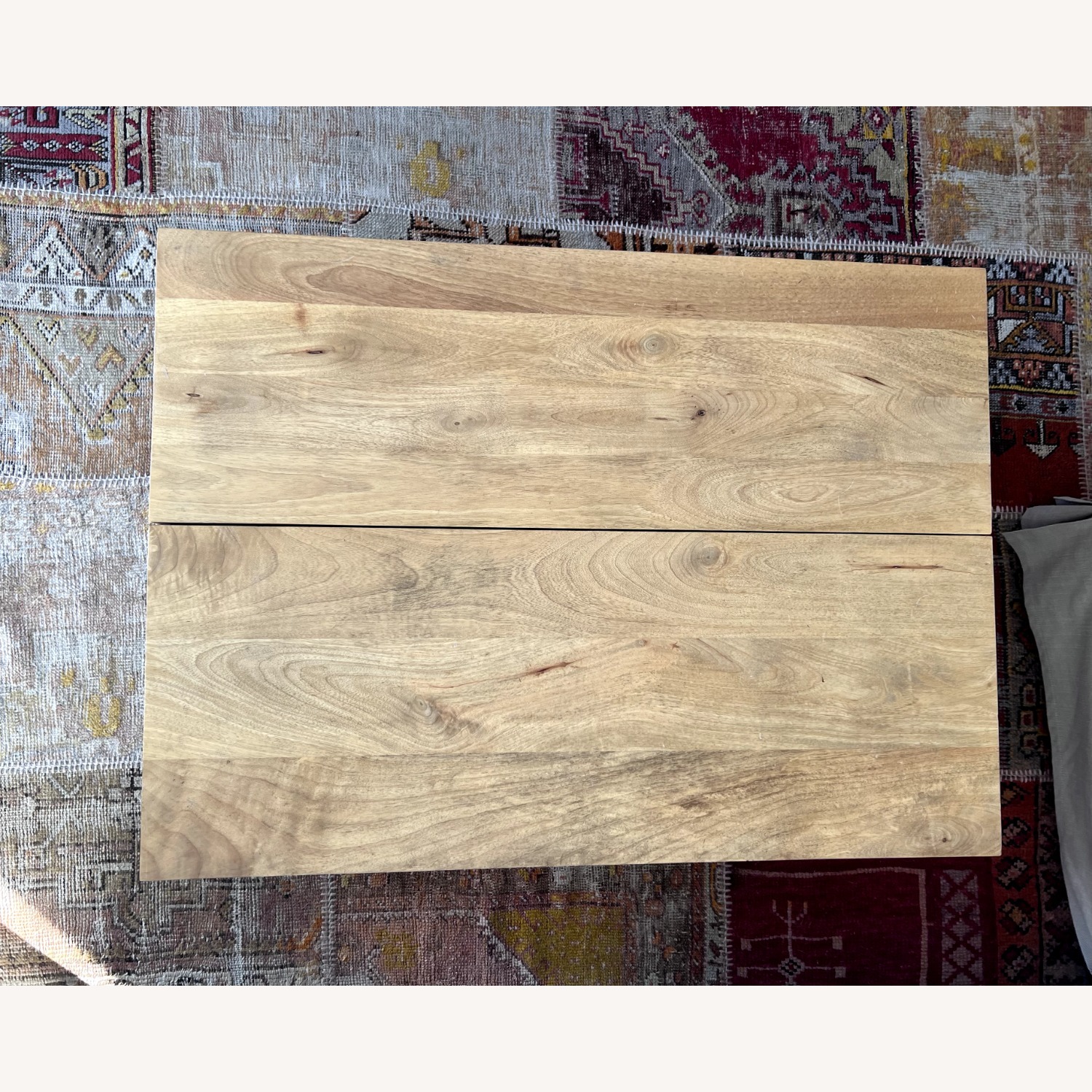 West Elm Industrial Natural Wood Coffee Table - image-5