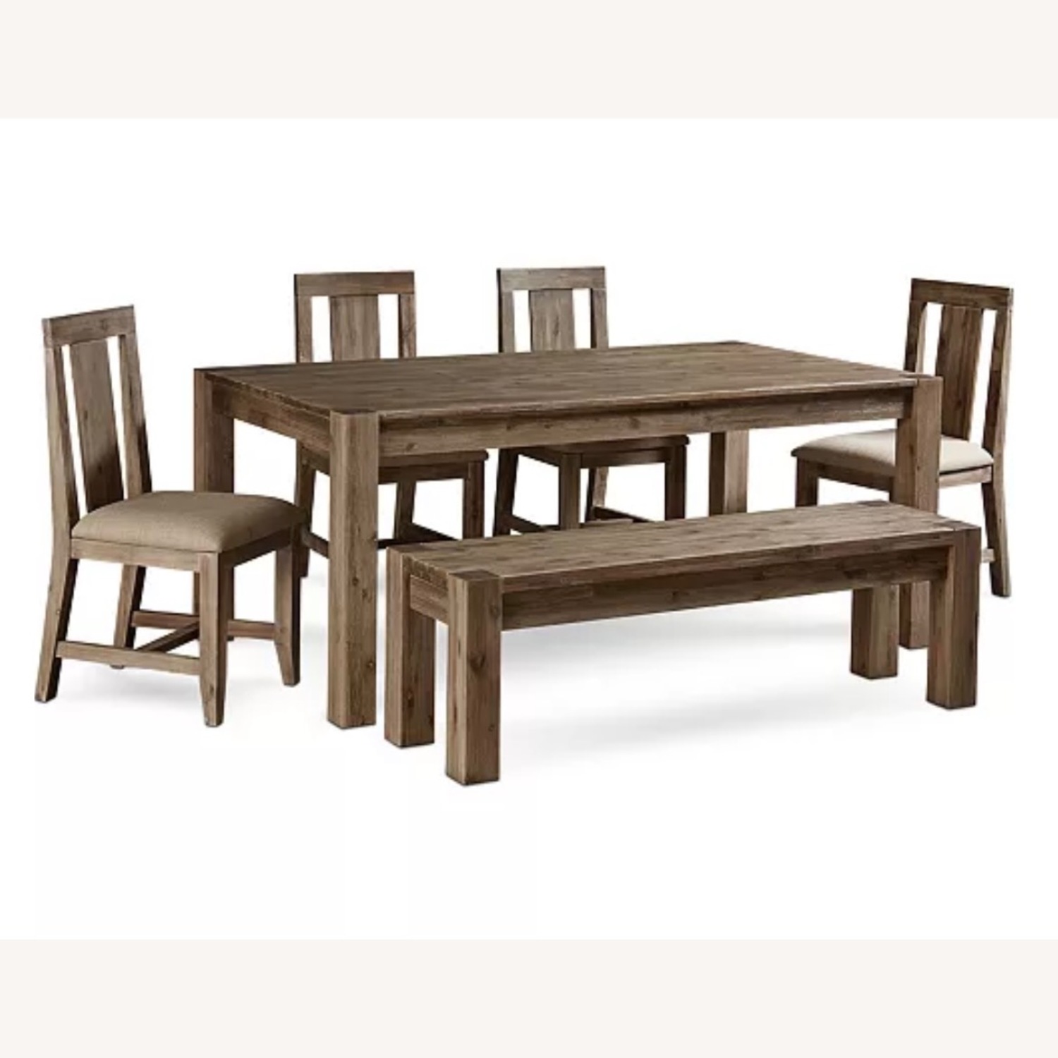 Macy's Canyon Dining Table w 4 Chairs & Bench - image-2