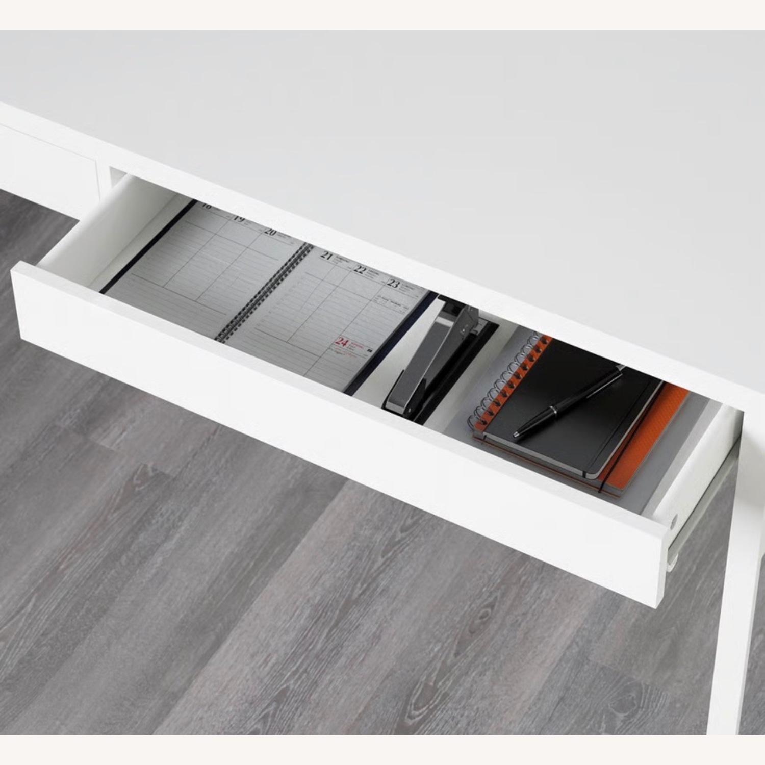 IKEA MICKE White Wood Desk - image-5