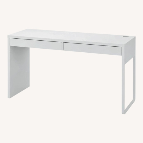 Used IKEA MICKE White Wood Desk for sale on AptDeco