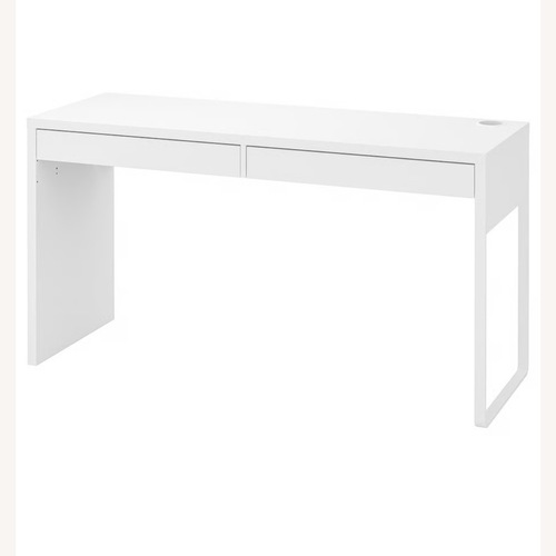 Used IKEA MICKE White Wood Desk for sale on AptDeco
