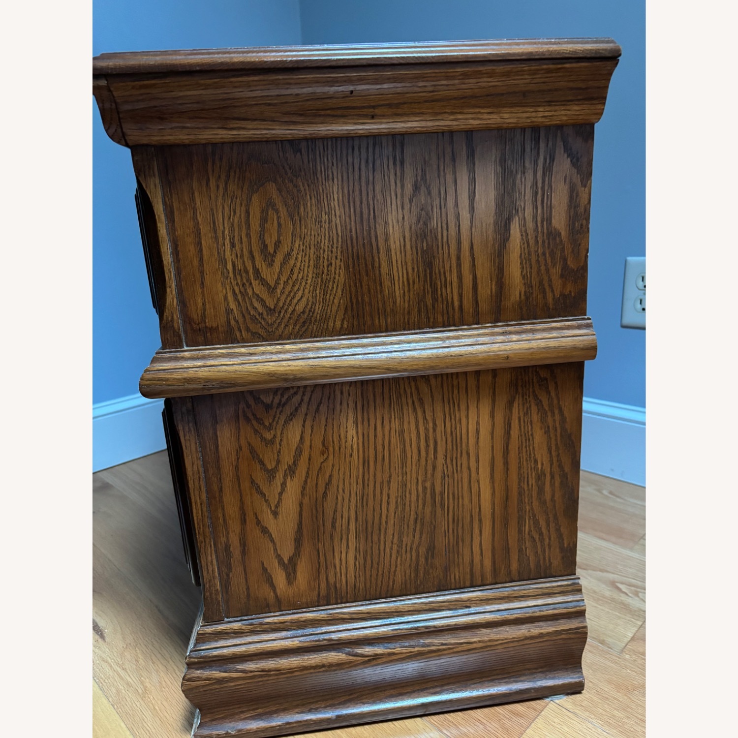 Light Brown Wood Nightstand - image-3