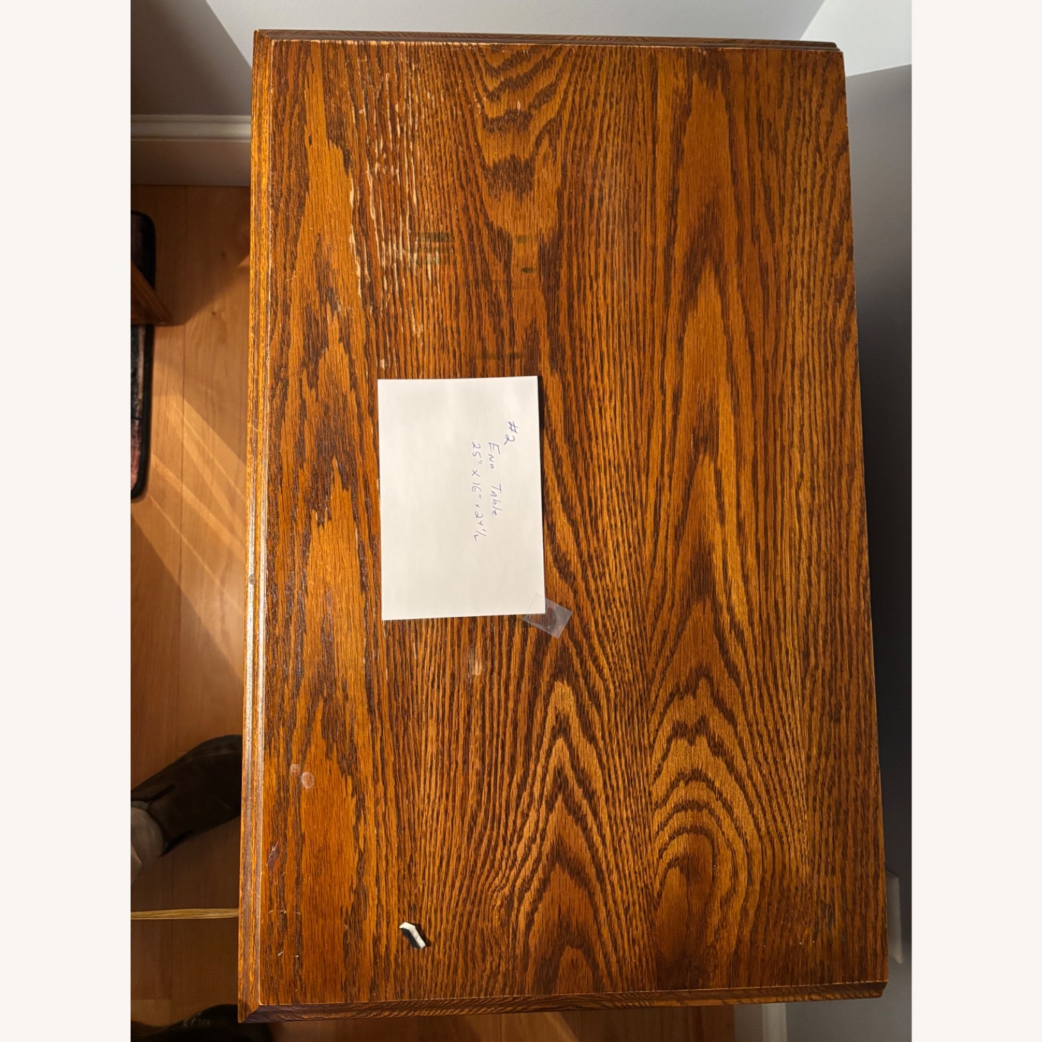 Light Brown Wood Nightstand - image-4