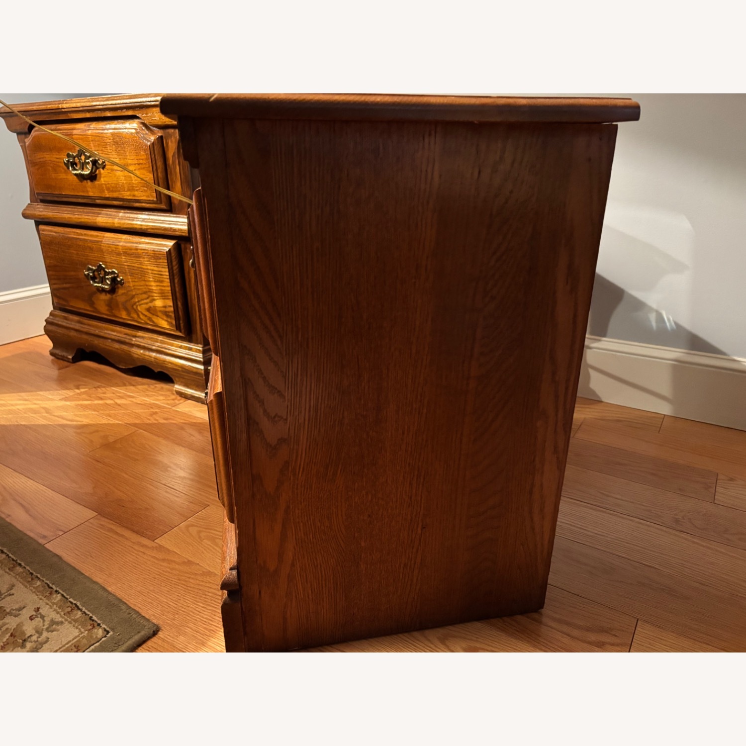 Light Brown Wood Nightstand - image-2