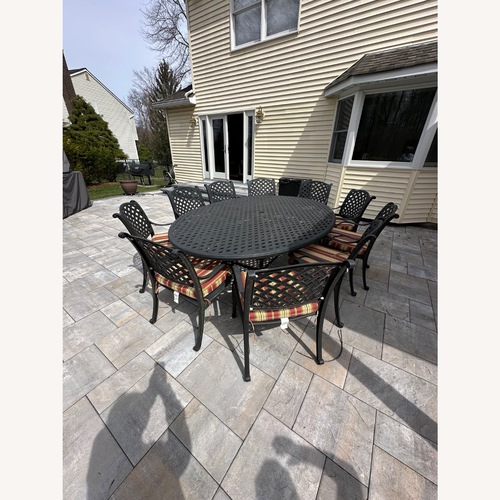 Used Cast Aluminum Patio Dining Set for sale on AptDeco