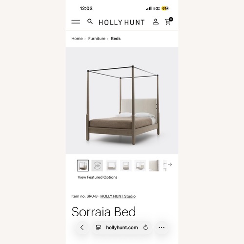 Used Holly Hunt Sorraia King Poster Bed for sale on AptDeco