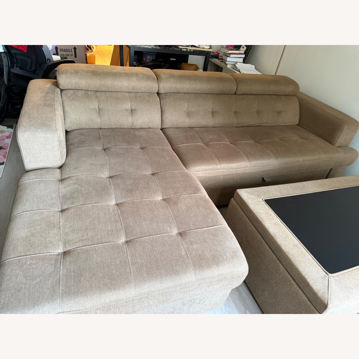 Sofar Bed With Storage and Table - image-3