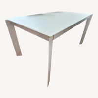 Calligaris White Glass Dining Table