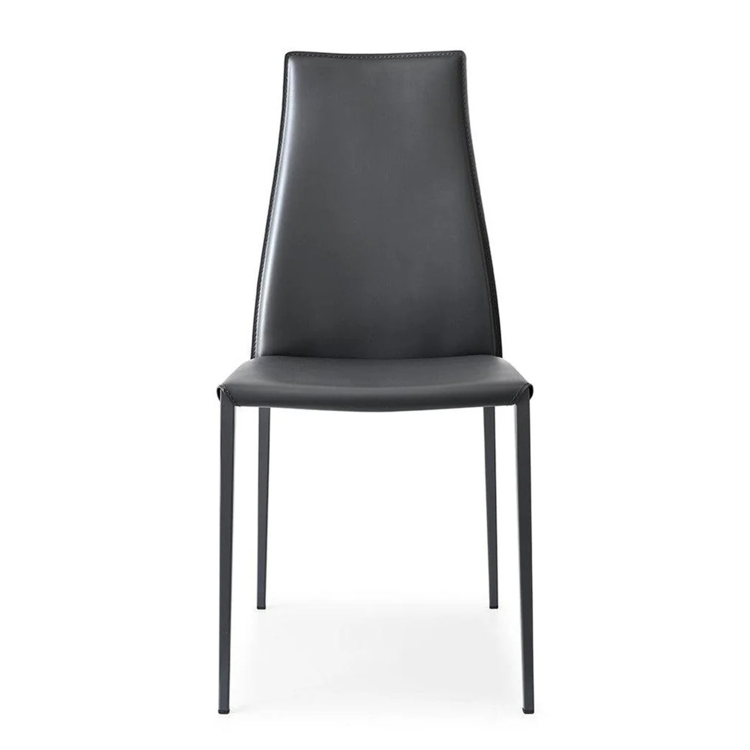 Calligaris Black Leather Dining Chairs - image-4