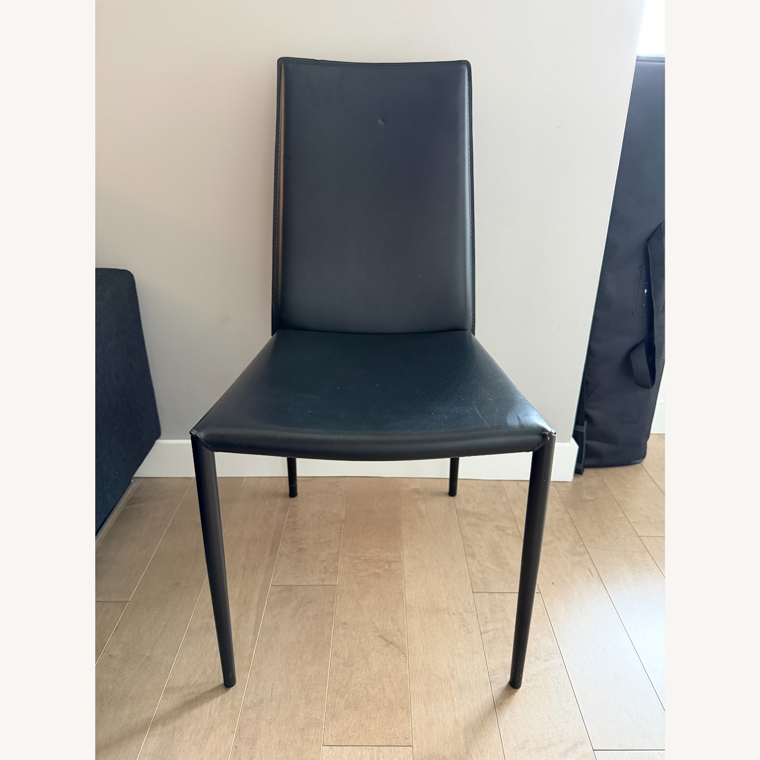 Calligaris Black Leather Dining Chairs - image-1