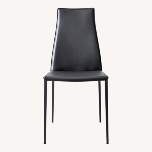 Used Calligaris Black Leather Dining Chairs for sale on AptDeco