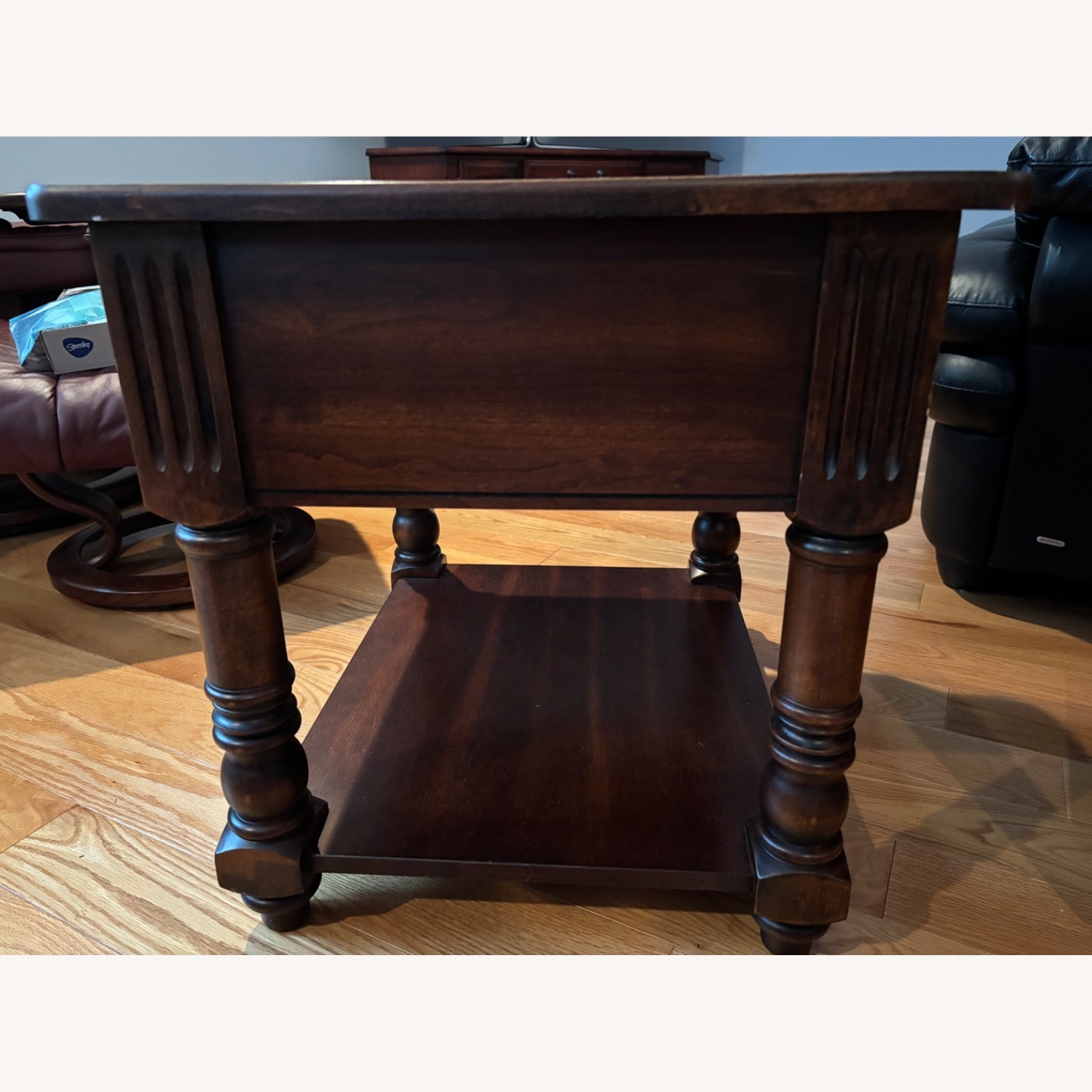 Light Brown Wood Side Table - image-2
