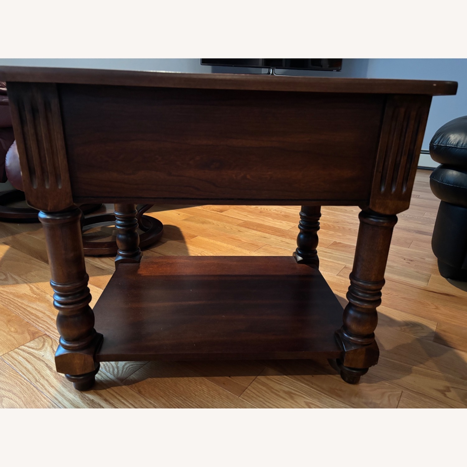 Light Brown Wood Side Table - image-3
