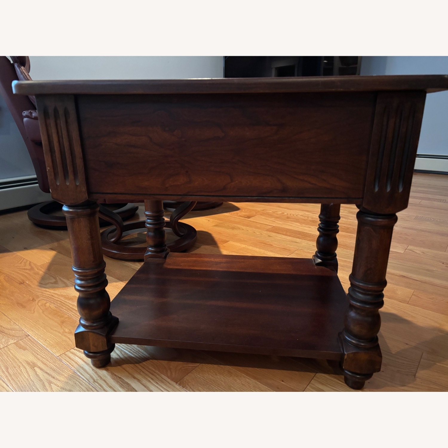 Light Brown Wood Side Table - image-4
