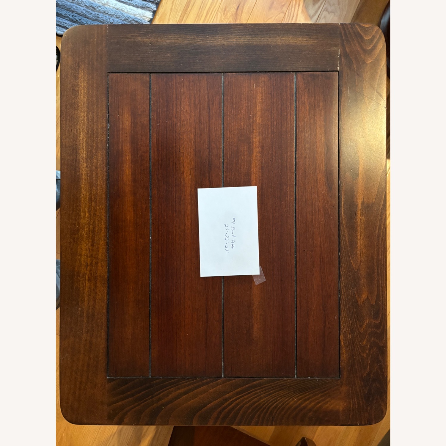 Light Brown Wood Side Table - image-5