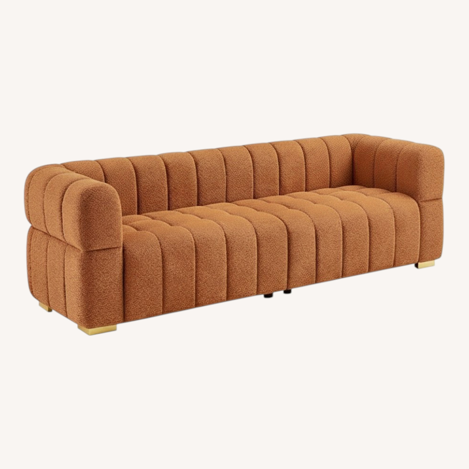 Target Orange Fabric 3+ Seater Sofa - image-5
