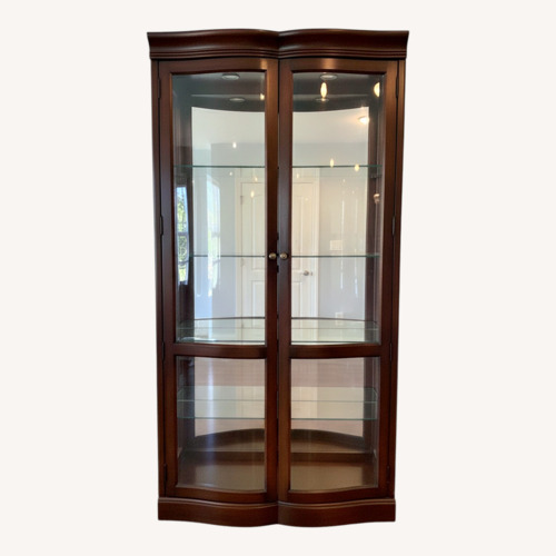Used Bernhardt Paris Cherry and Glass Display Cabinet for sale on AptDeco
