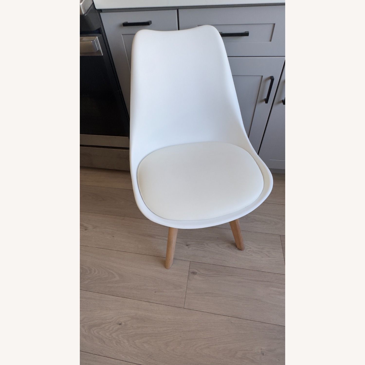 Dining Set - White and Wood Table with 2 Chairs  - image-9